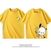 Summer Casual Childrens Tshirt New Sanrio Pacha Dog Doublesided Printed Parentchild Outfit Loose Round Neck Short Sleeved