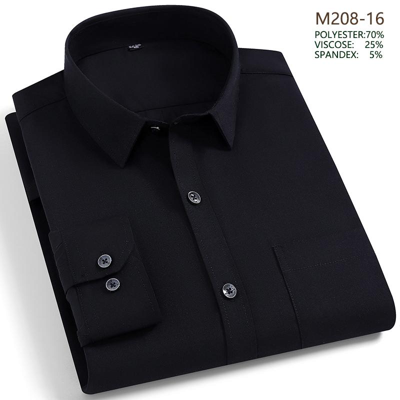 Men's Long Sleeve Shirt Non Ironing Plus Size Plaid Stripes Business Casual Dress Shirt Stylish Office Wear For Elegant Men