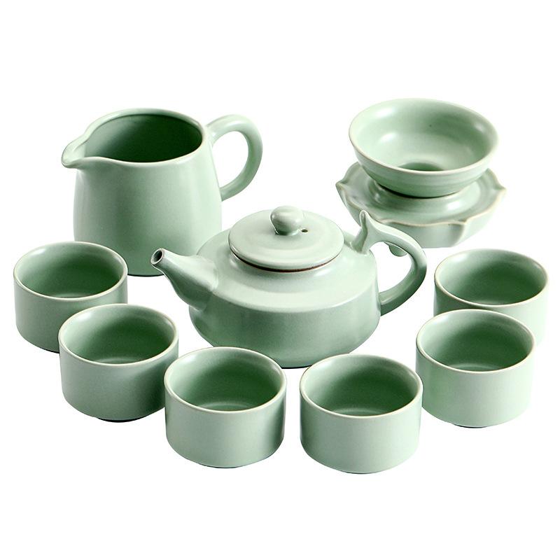 Ceramic Ge Kiln Ru Kiln Kung Fu Tea Set Set Business Company Event Gifts for Guests and Clients Gift Box Set
