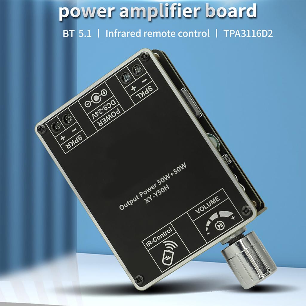 50W+50W   5.1 Wireless   Power Amplifier Portable Sound Amplifier Speaker Amp for Car and Home