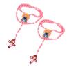  Pack of 2 Kids Prayer Beads Religious Necklace Catholic Rosary Gift for Holidays