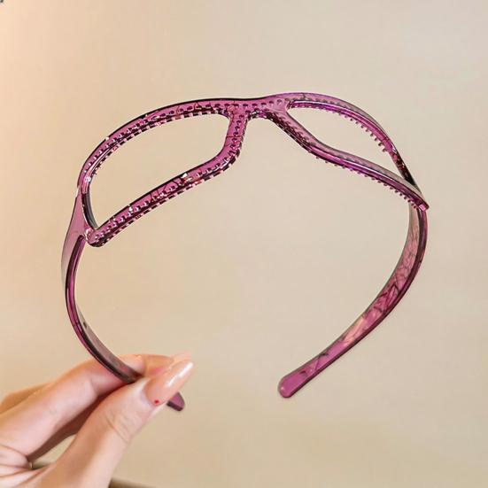 Women Headband Anti-slip Teeth Glasses Frame Design Acrylic Material Lightweight Hair Hoop Hair Accessories