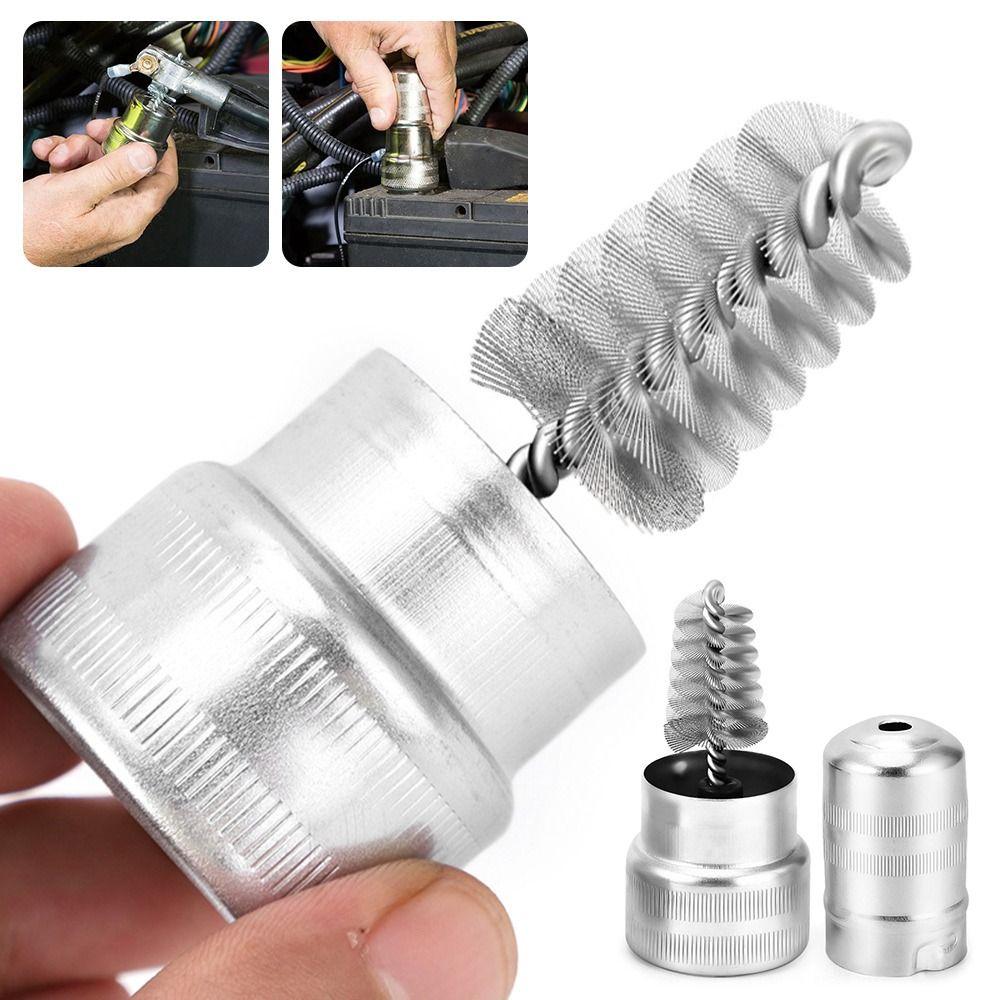 Durable Wire Brush Dirt Removal Battery Post Cleaner NEW Battery Terminal Cleaner  Car Maintenance