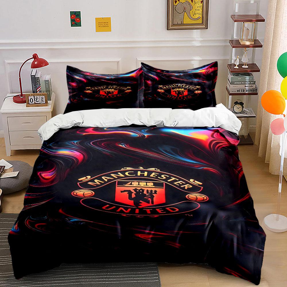 

Manchester United logo design. Bedding sets Duvet cover sets Duvet covers Pillowcases(1 * Duvet Cover 2 * Pillowcases, without duvet insert) 135x200cm