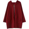 Plus Size Authentic Fall Plus Size Women's Clothing Vintage Artistic Plush Slimming Versatile Hooded Jacket