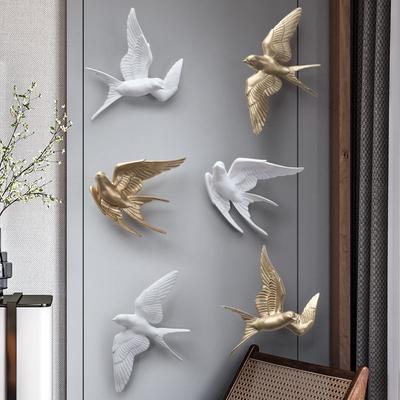 3D fliegender Vogel Wandkunst Realistische Feder Skulptur Metall Wanddekoration für Wohnzimmer Modernes Home Office Dekoration Geschenk