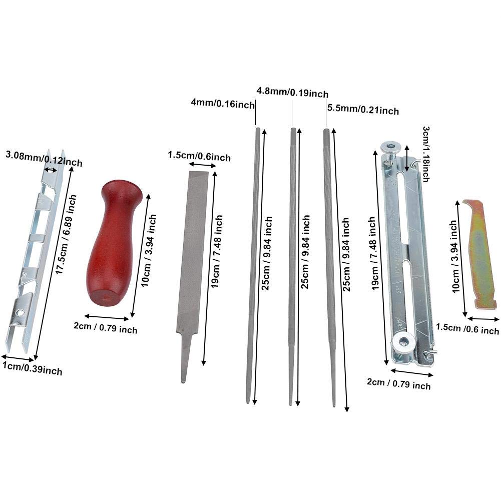 Chainsaw Chainsaw Alloy Depth Saw Hand Power Tool Set of 8 Sharpener, File, Filing, Gauge, Tool, Sharpener, Kit, Maintenance, Woodworking,