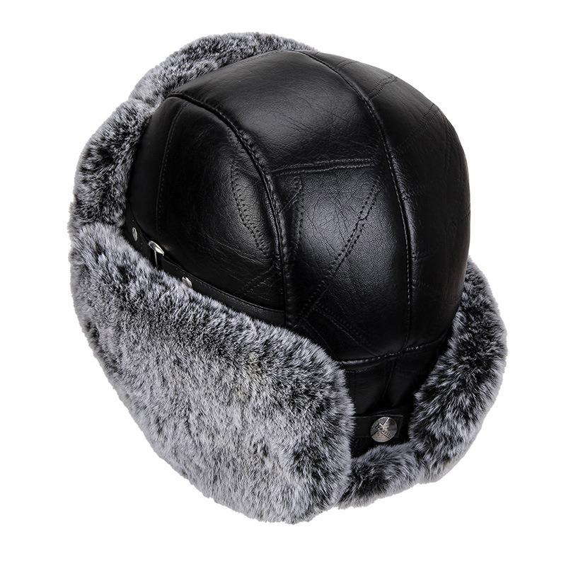 Winter Cold Hat Imitation Rabbit Hair Men's Riding Ear Protection Cotton Hat Piled Thickened Warm Hat