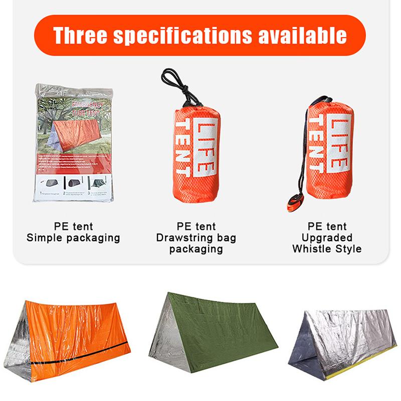 2-Person Emergency Tent - Waterproof & Windproof Survival Shelter for Camping, Hiking & Outdoor Adventures