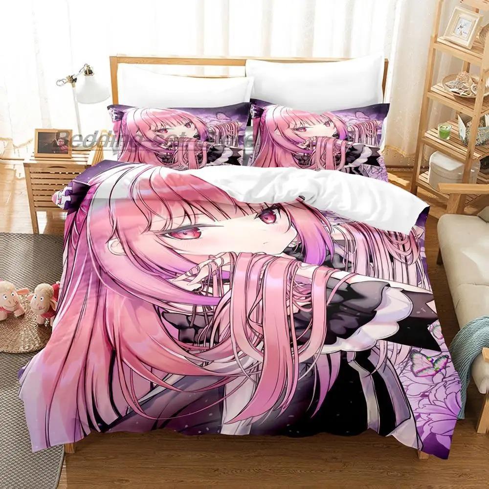 Comfortable Anime Print Bedding Set With Duvet Cover And Pillowcases Single Twin Full Queen King Sizes For All Ages