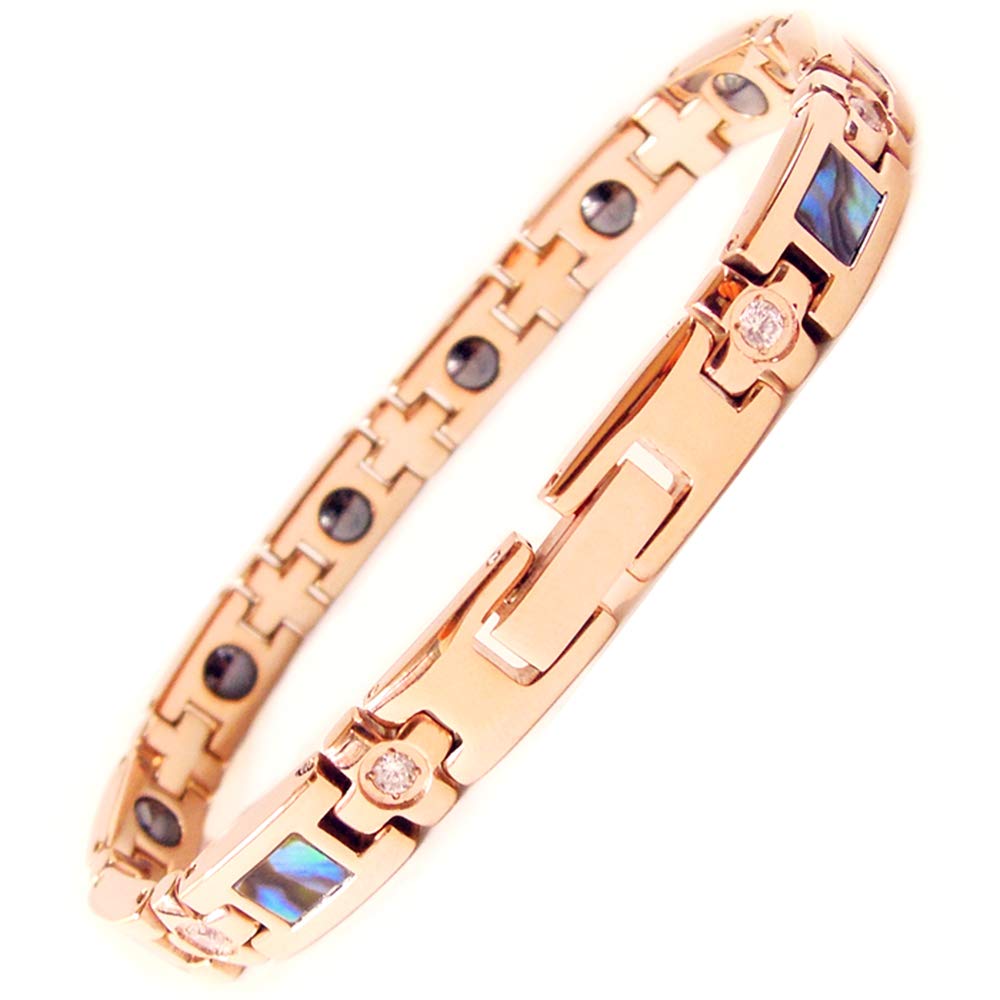 Lobyka Germanium Bracelet for Titanium Shell Pink Gift Women, Bracelet, Bracelet, Inlay, Zirconium, Sparkling, Gold, Women, Birthday, Accessories,