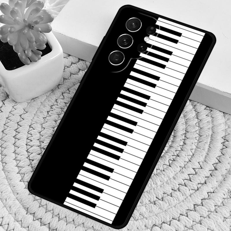 Music Piano Key Silicone Phone Case For Samsung Galaxy note 10 pro S26 S25 S24 S23 S22 S21 Plus S25Ultra Capa Cover