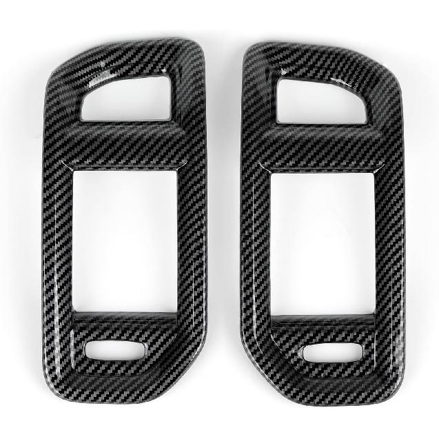 Car Air Vent Outlet Decals For -2025 Dodge Ram 1500 2500 3500 Accessories Carbon Fiber Stickers, Black
