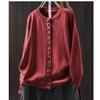 Autumn Color Button Cotton Sweater Cardigan Women Loose and Thin Casual Single-breasted Knitting