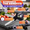 Food Scissors with Cutting Board and Vegetable Knife Food Cutters Chopper Scissor with Cutting Board Attached for Fruit Salad