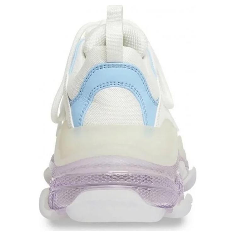 Balenciaga Triple S Clear Sole Leather Free Light Blue Grey Light Purple White Women's 544351W2GA39944