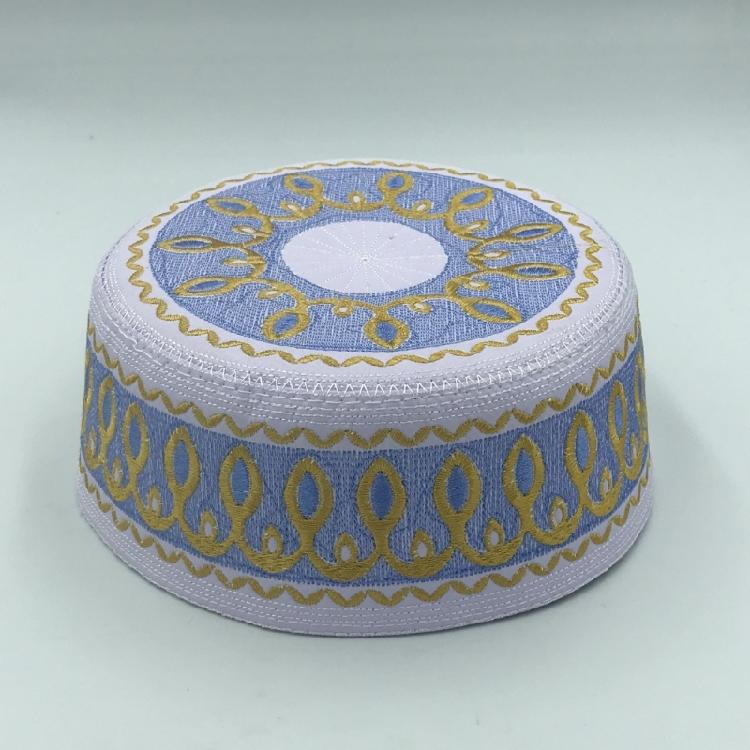 Teens Embroidery Islamic Beanie Breathable Protecting Casual Pray Hat for Adult
