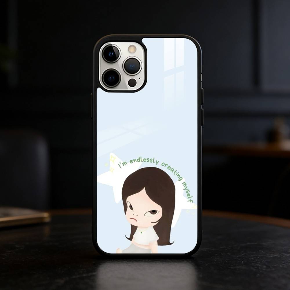 Cute Y-Yoshitomo Nara Phone Case For iPhone 17 16 15 14 13 12 Pro Max Plus for Mirror Wireless Magnetic Cover