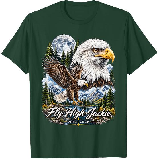 Fly High Jackie, Jackie and Shadow Bald Eagle for Men Women T-Shirt