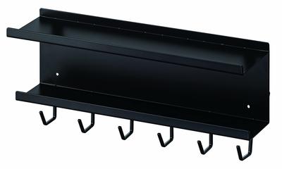 Yamazaki Magnetic Cable Router Storage W40 X D11 X Floating Effective Use of Dead 5464 & Rack, Black, Approx. H18cm, Smart, Storage, Space,