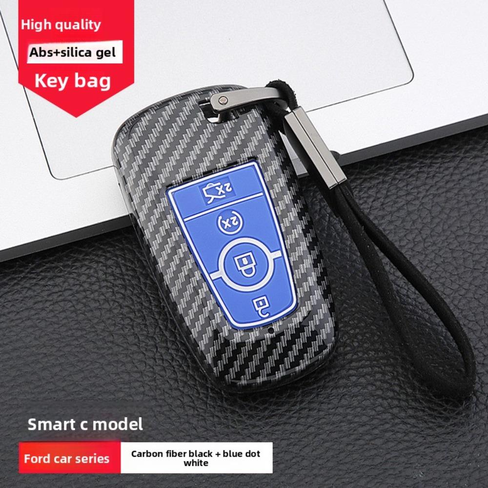 For Ford 2019 Mondeo Key Case Carbon Fiber Cover for Escape Taurus Foldable Key Shell