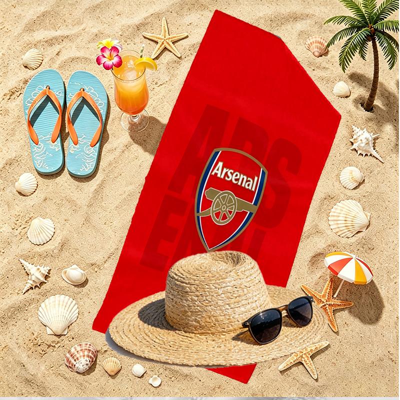 Football Team Print Beach Towel, Versatile Lightweight Absorbent Beach Towel for Pool Surf Yoga Bathroom, Perfect Birthday Holiday Gift