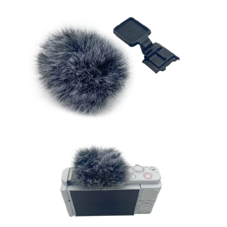 Small Reusable Plush Cover Camera Accessory for Camera Builts In Microphones Mounted On Hot Shoe Blocking Wind Noise