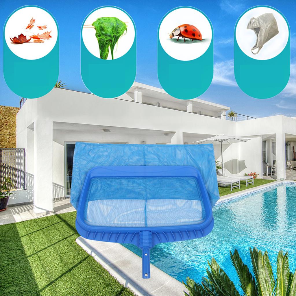 Pool Skimmers Net Aluminium Pool Cleaner Swimming Pool Leaf Cleaning Net Fine Mesh Rake Net Supplies for Pond Fountains