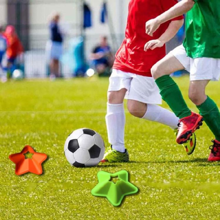 Football Skill Development Tool Star Shape Training Markers Weatherproofed Cones For Agilities Speed Drill