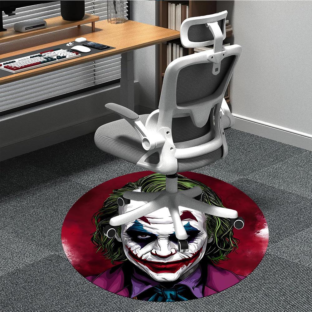 1pc Joker Office Round Area Rug, Under Office Chairs Bedroom Living Room Home Decor, Room Deco, Available in Various Sizes