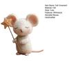 Felt Mouse with Star Handmade Cute Felt Mouse Figurine Mouse Holding Star Wand Ornament for Fall Home Decor Christmas Stocking Stuffer