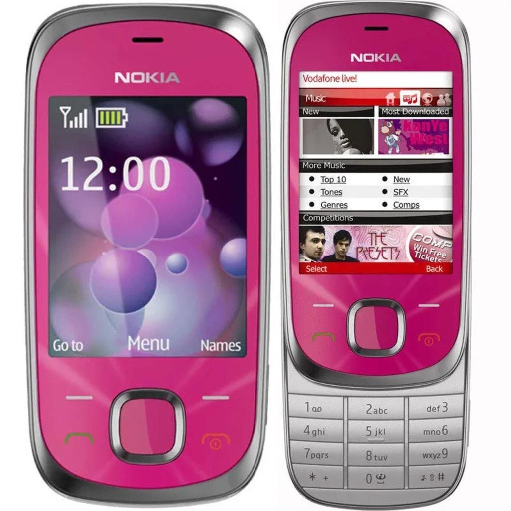 Teléfonos Móviles Reacondicionados Nokia 7230 Teclado Deslizante Original 3G Bluetooth 3.2MP FM JAVA MP3
