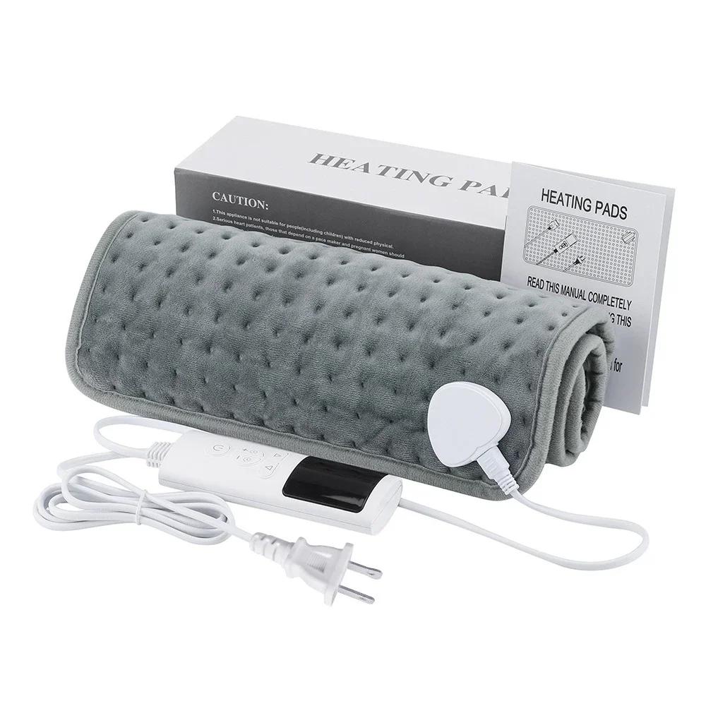 Elektrische Heizdecke, gemütlicher, weicher 2-lagiger Flanell, beheizt mit 9 Heizstufen und 4-Gang-Zeitsteuerung, waschbar, für den Wintergebrauch im Homeoffice