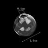 Globe Glass Bottle Ring Pendant Locket 14mm Ball 4mm Mouth 10PCS Clear