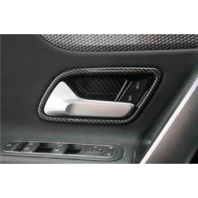 For Benz A-Class CLA 2019-23 ABS Carbon Fiber Inner Door Handle Bowl Frame Trim