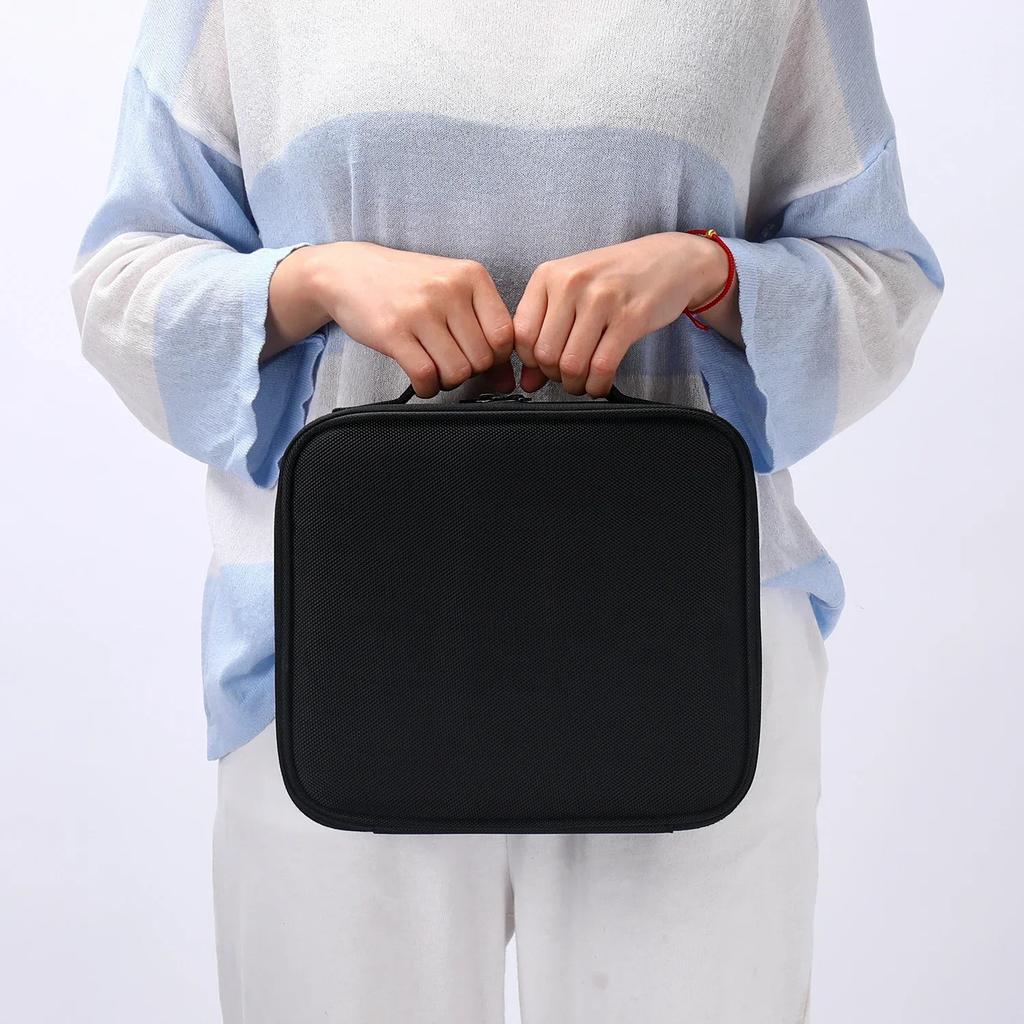 Makeup Bag Train Case Makeup Cosmetic Bag Organizer Portable Artist Storage Bag with Adjustable Dividers