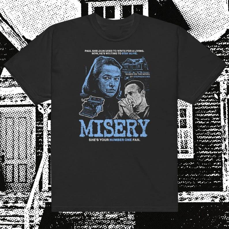 Misery Movie T Shirt 1990 Classic Horror Film Tee S-5XL 2XL