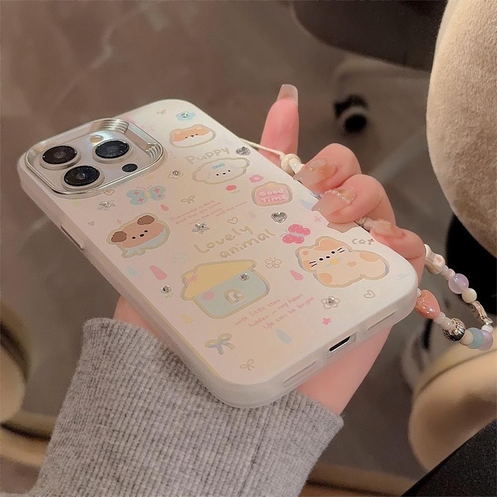 Cartoon Graffiti Dog Cat Phone Case for Phone 11/12/13/14/15