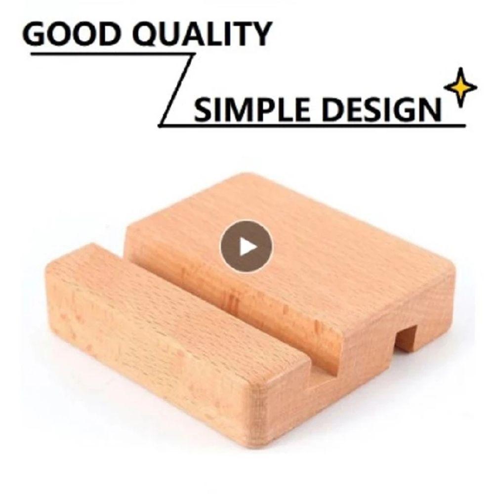 Holder Double Slot Wooden Phone Holder Slot Wood Bracket Mobile Phone Holder Desk Tablet Stand