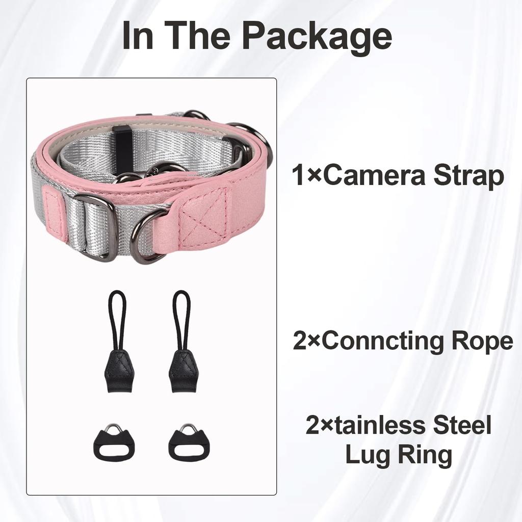 VOVMOEYA Camera Camera Neck Strap with Triangle Ring for and Compatible with Fuji Compact and Mirrorless Total Crossbody or Neck Strap with Drop PU