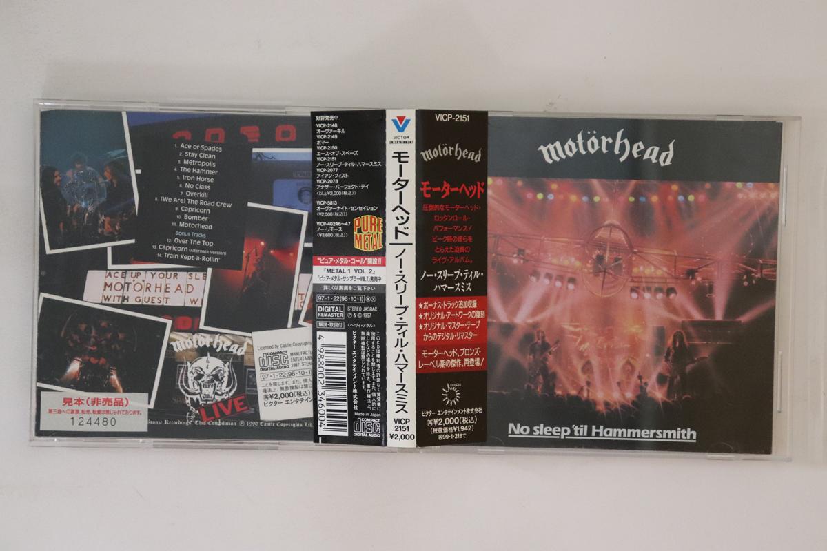

CD MOTORHEAD No Sleep til Hammersmith VICP2151PROMO BRONZE 1997 Japan Obi Metal Used