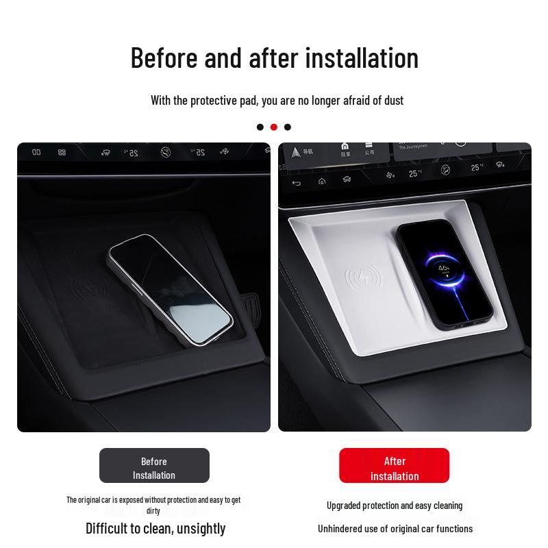 Tesla Model 3 2023 Wireless Charging Non-slip Silicone Pad for Center Console