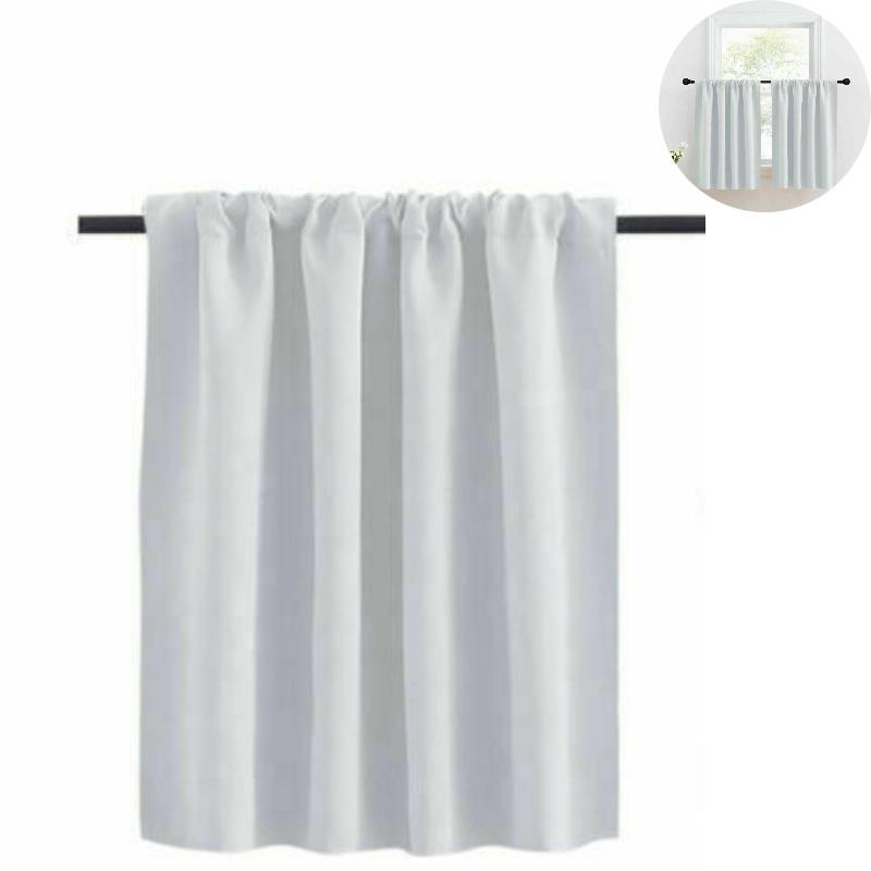 

Short One Curtain Half Panels Window Blackout Solid Color Living Room Decoration 76*60cm/29.92*23.62in белый