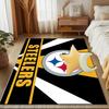 Pittsburgh Steelers Logo Art Rug Game Carpet, Floor Mat for Bedroom Living Room Entryway Rug, Home Decor Idea Gift for Christmas birthday