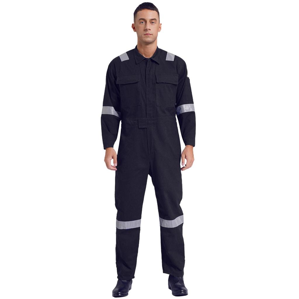 Heren Unisex Katoenen Werk Overalls Eendelig Jumpsuit Stofdicht Werkplaats Uniformen Tuinbroeken Multi-pocket Overalls Werkkleding