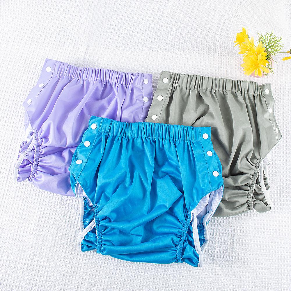 Leak-Proof Elderly Incontinence Underwear - Washable Pure Cotton Adult Diapers