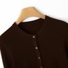 Yangzi Yarn Slim-Fit Women's Wool Cardigan - Lightweight, Long-Sleeve, Round Neck, Perfect for Spring/Autumn