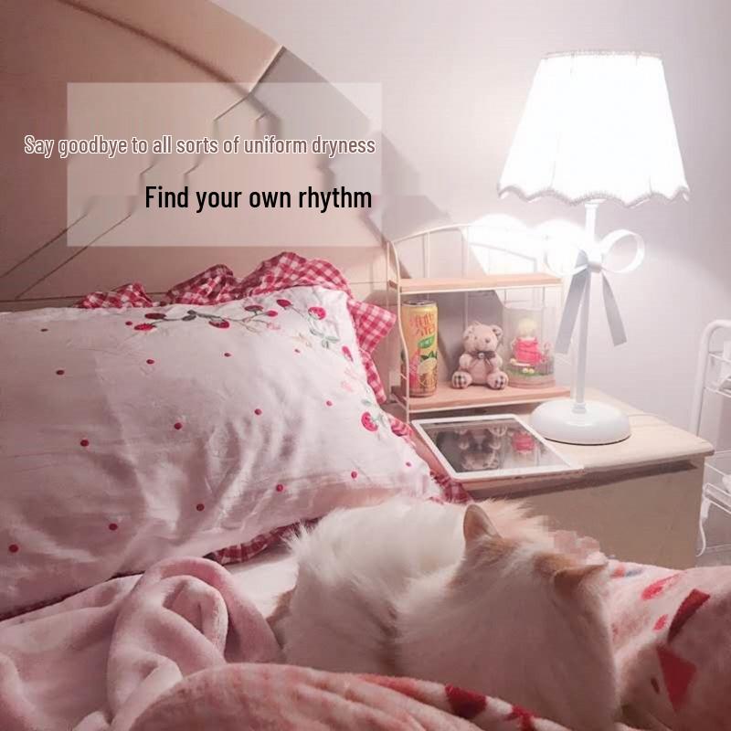 Nordic Style Modern Fabric Bedside Lamp for Bedroom Decor