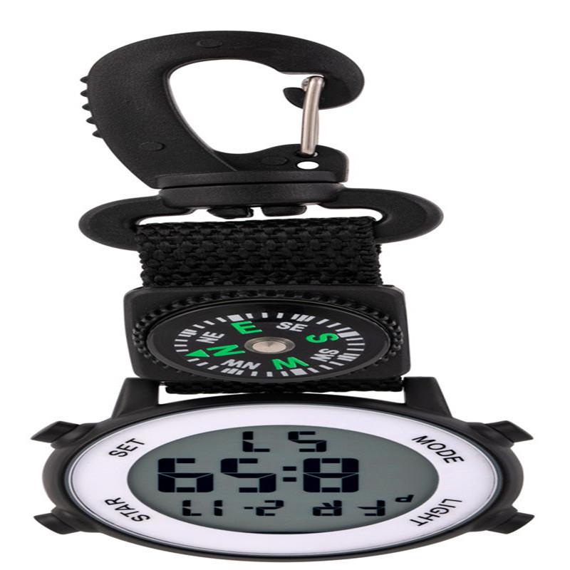 

Спортивные аксессуары Нейлоновый ремешок Карманные часы Модные простые кварцевые часы со стеклянным зеркалом Подвесные часы