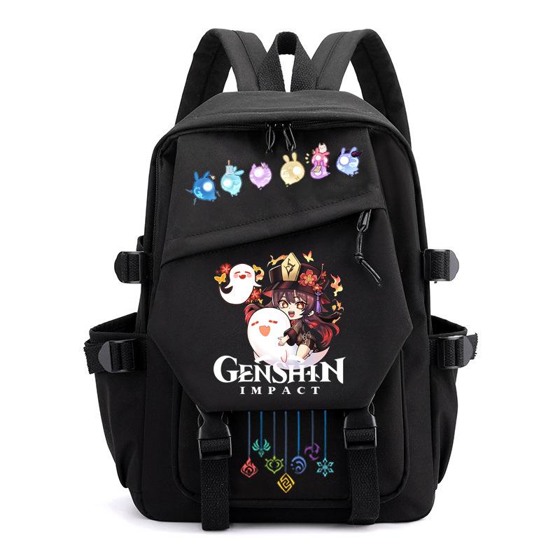 Mochila Escolar Estudante Viagem Caderno Presente para Crianças Bolsa Genshin Impact